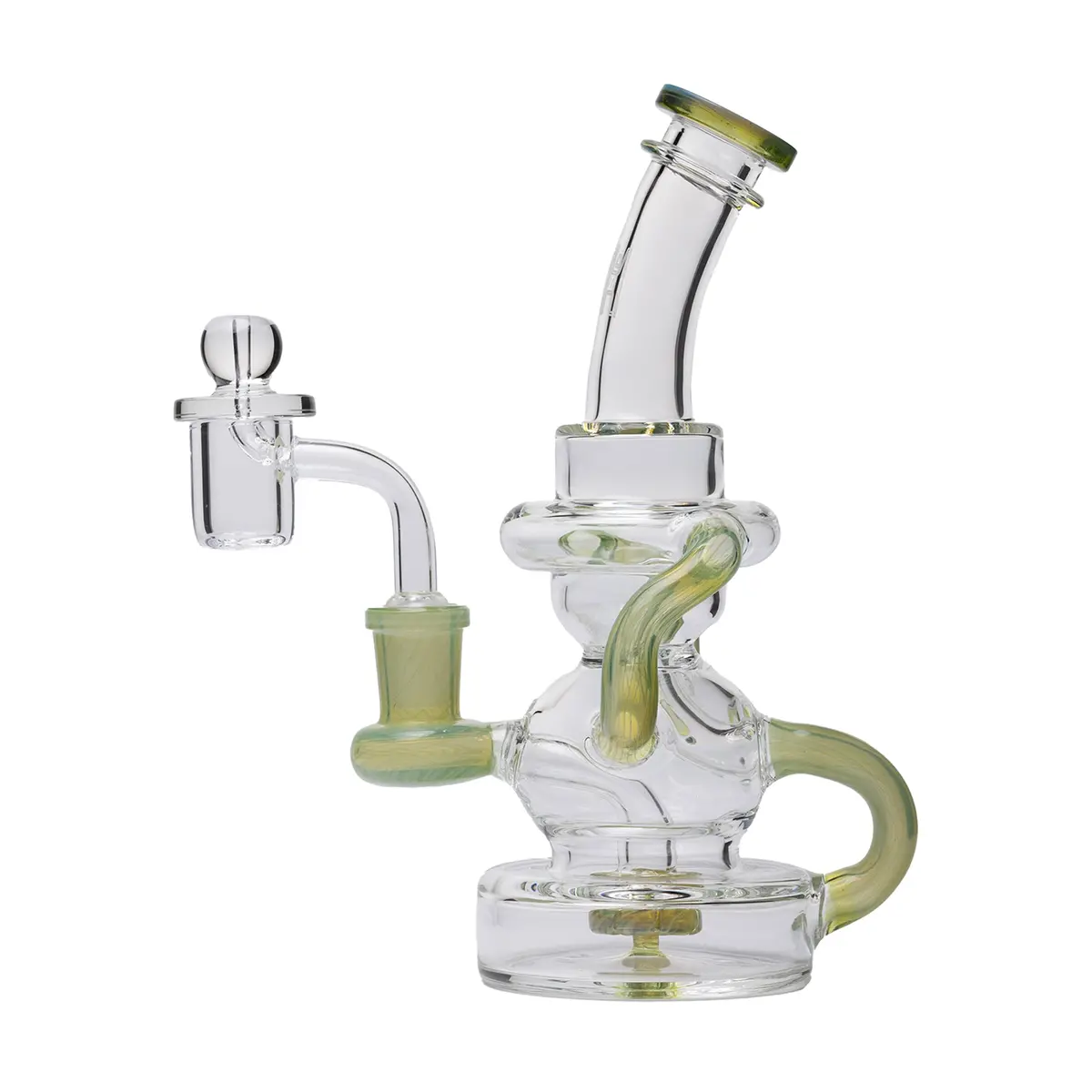 Human Grade Stubby Klein Glass Recycler Rig Water Pipe 2