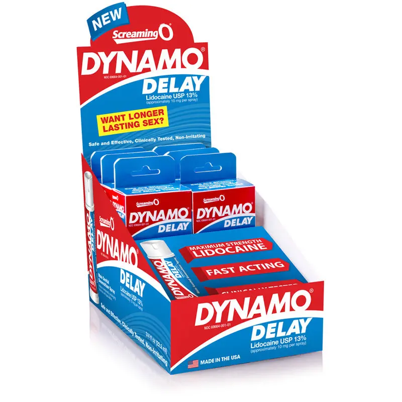 Screaming O Dynamo Delay Spray 0.75Oz Counter Display Of 6 1