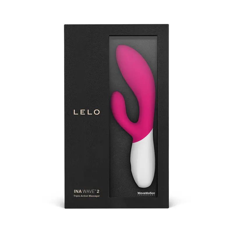 Lelo Ina Wave 2 Rechargeable Dual Stimulator Cerise 1