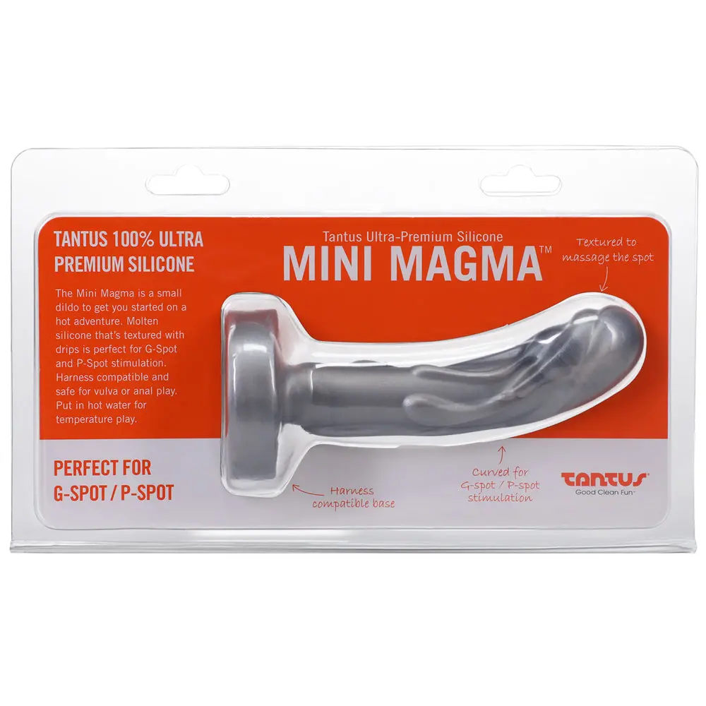 Tantus Mini Magma 5 In. Fantasy Dildo Firm Silver 1