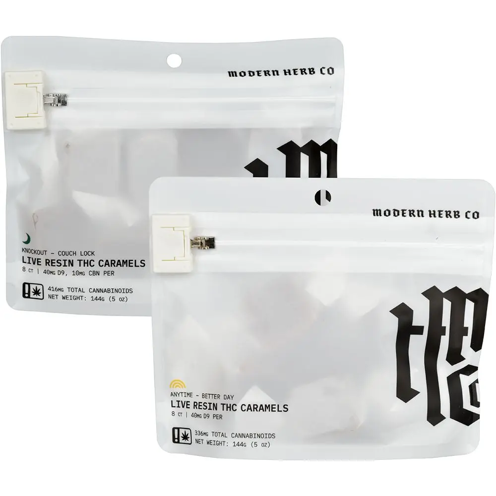 Modern Herb Co D9 Live Resin Caramels | 320Mg-400Mg | 8Pc Bag 1