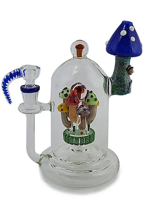 Detailed Handmade Mushroom Glass Water Pipe 1