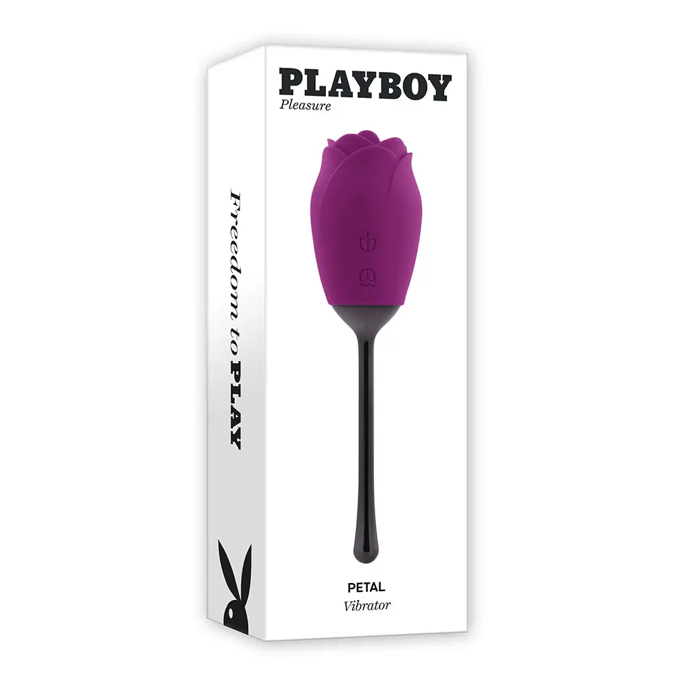 Playboy Petal Rechargeable Silicone Tongue Flicking Vibrator Wild Aster 1