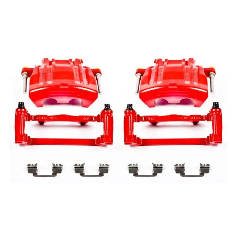 Power Stop 2012 Chrysler 300 Front Red Calipers W/Brackets - Pair 1