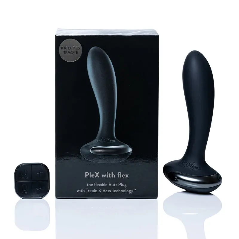 Hot Octopuss Plex With Flex Rechargeable Flexible Vibrating Anal Plug Black 1