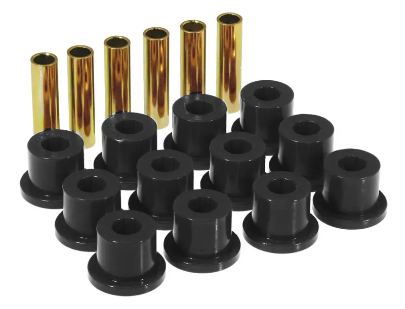 Prothane 67-87 Gm Rear Spring & Shackle Bushings (W/ 1.5In Bushings) - Black 1