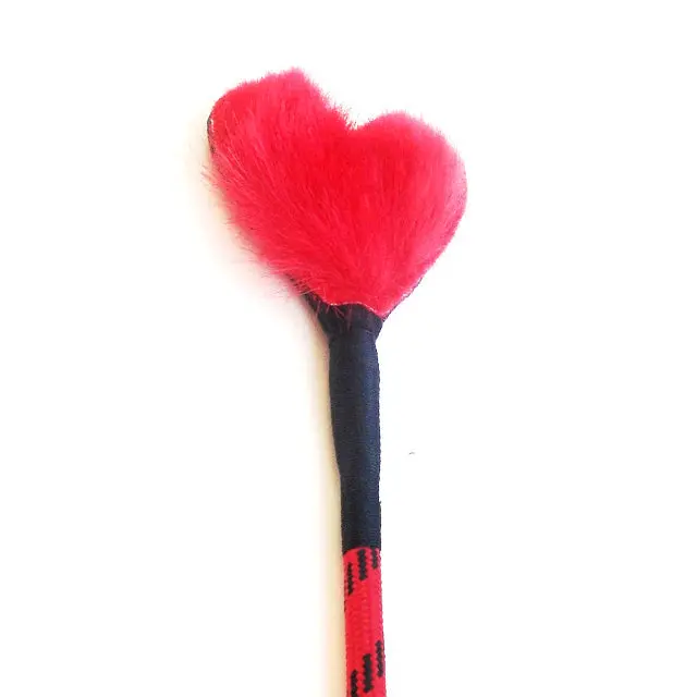 Fluffy Heart Crop (Red/Leather) 1