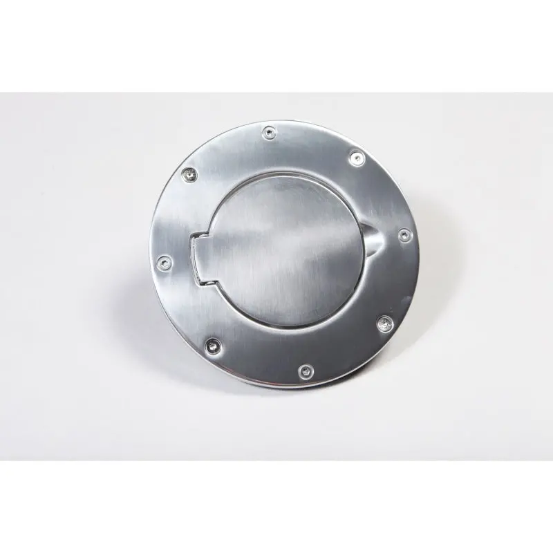 Rugged Ridge Non-Locking Gas Cap Door Polished Alum 97-06 Wrang 1