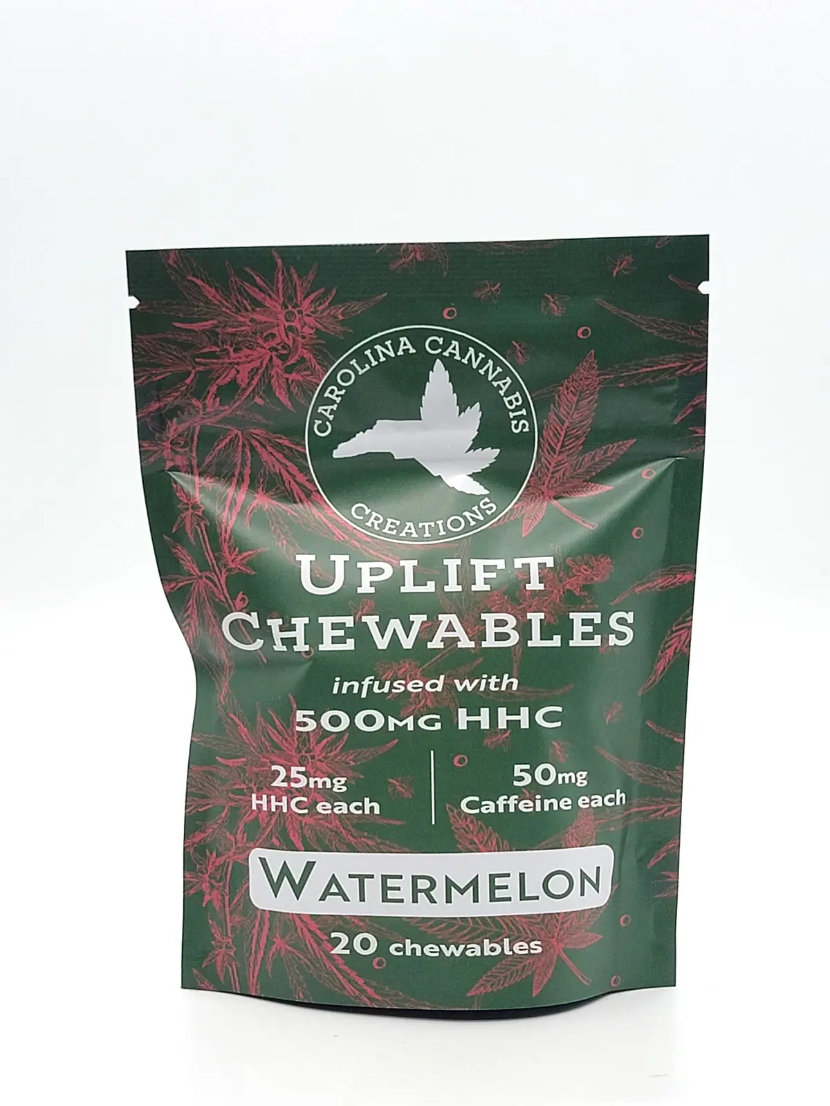 Uplift Chewables | Hhc+Caffeine | Watermelon 20Ct Bag 1