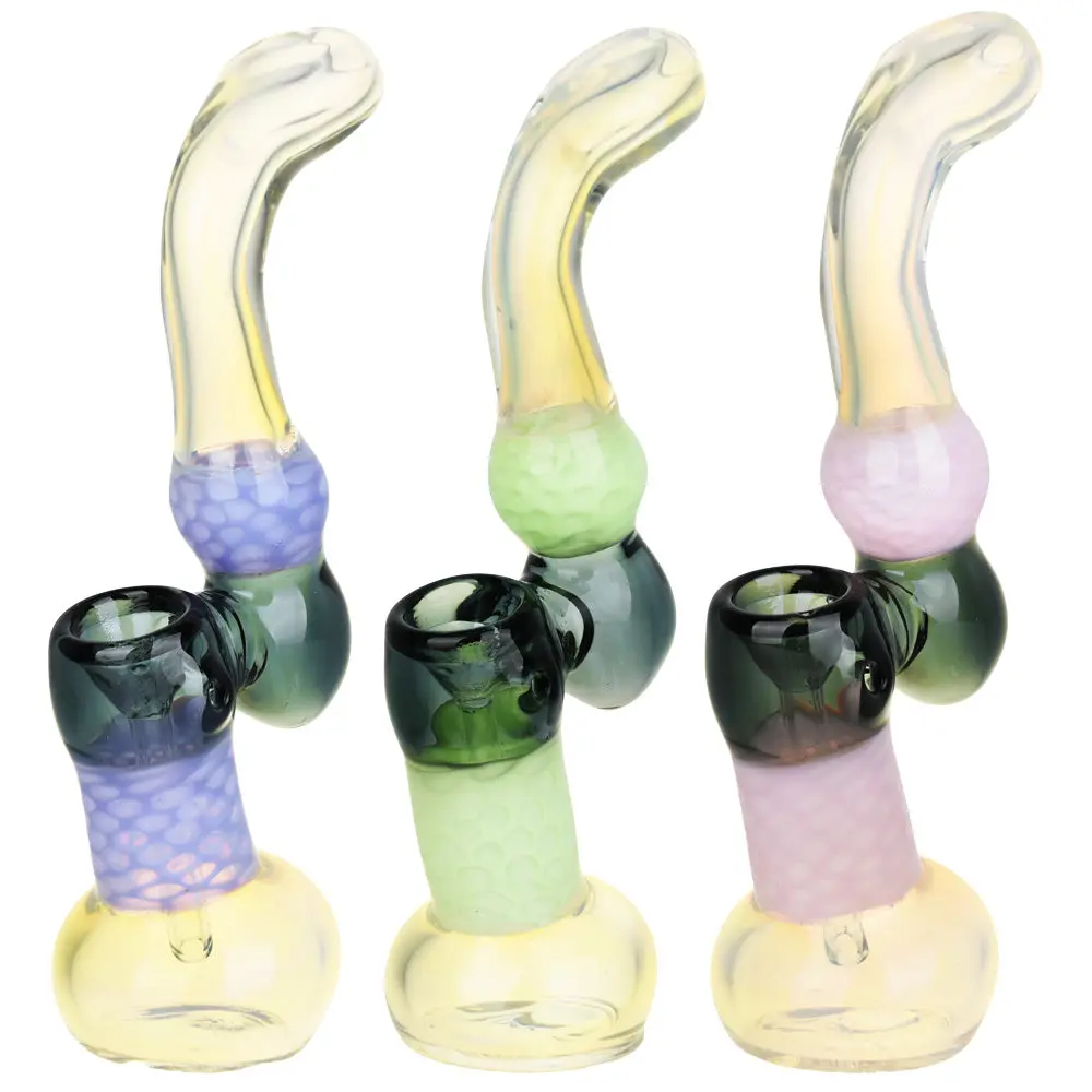 Happenin' Honeycomb Sherlock Bubbler Pipe - 6.5" / Colors Vary 1