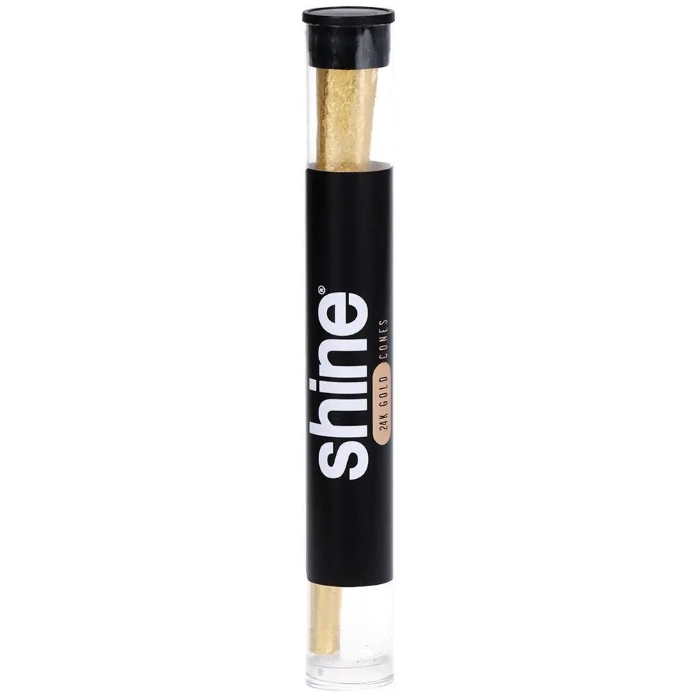 Shine 24K Gold Pre-Rolled Cones - 2Pc Tube / 1 1/4 1