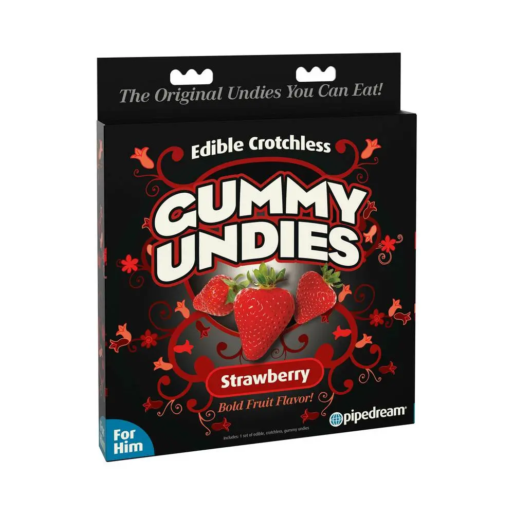 Pipedream Edible Crotchless Gummy Undies For Him Strawberry Flavor 1
