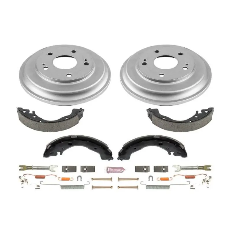 Power Stop 06-11 Honda Civic Coupe Rear Autospecialty Drum Kit 1