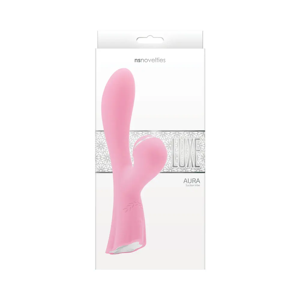 Luxe Aura Rechargeable Suction Vibe Pink 1