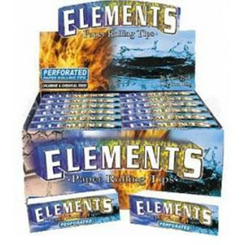 Elements Perforated Paper Rolling Tips Display (50 Tips Per Pack) - 50Pk 1