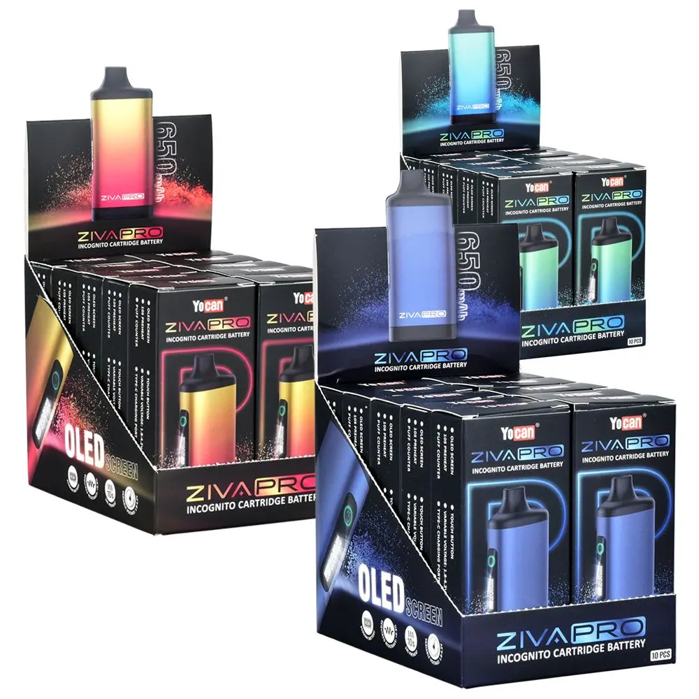 Yocan Ziva Pro Auto-Draw 510 Battery | 650Mah | 10Ct Display 1