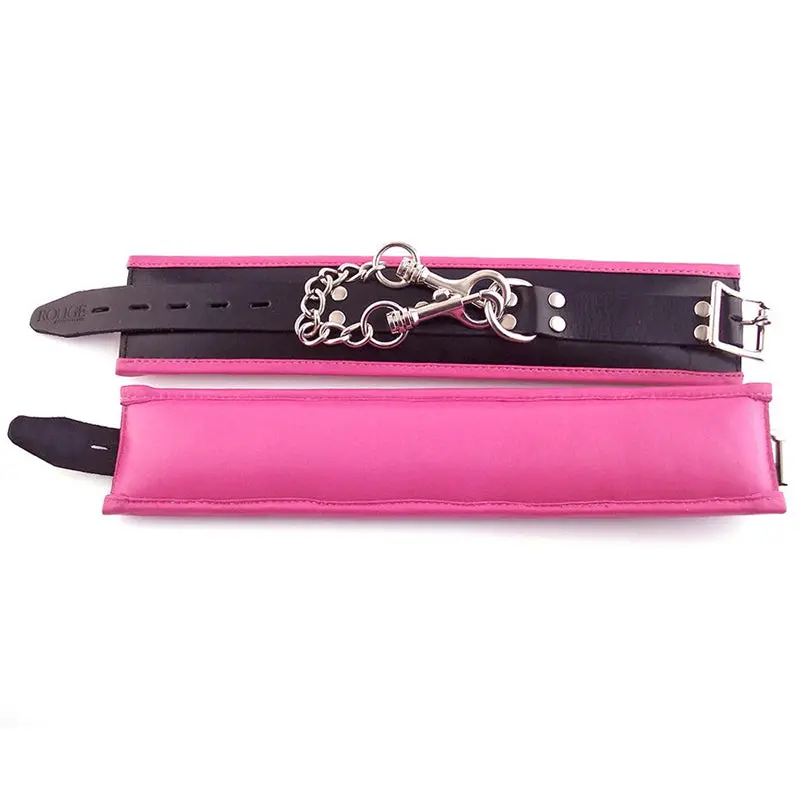 Rouge Padded Ankle Cuffs Black / Pink 1