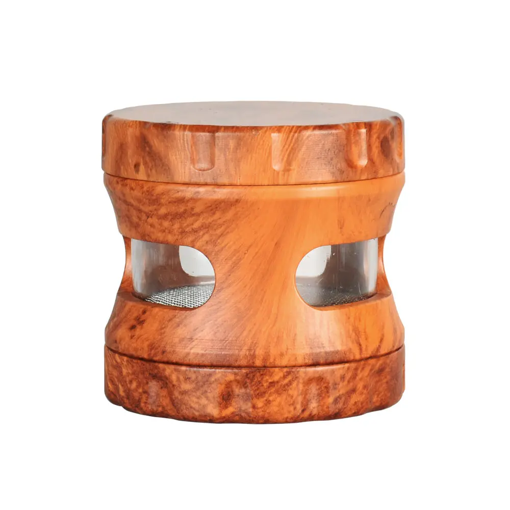 Resin Faux Wood Grinder W/ View Window 1