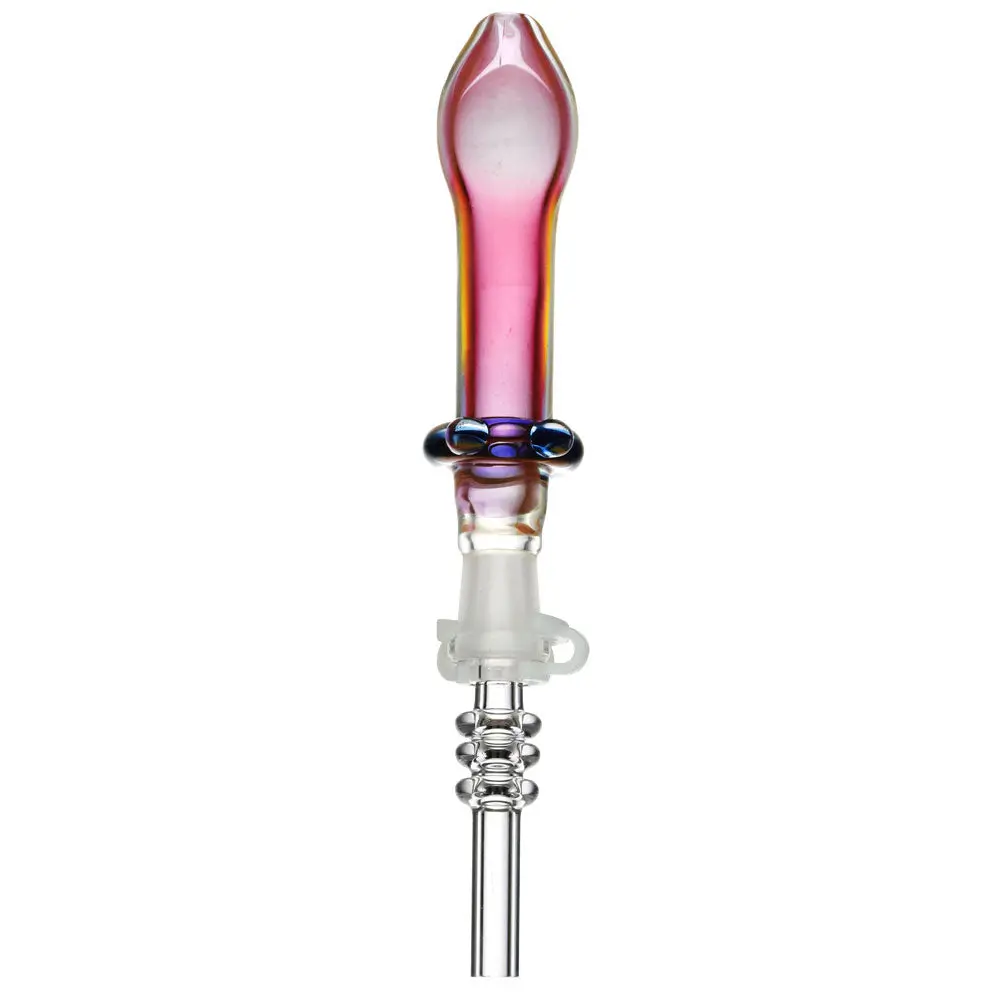 Fumed Glass Footed Honey Straw - 5.5" 1