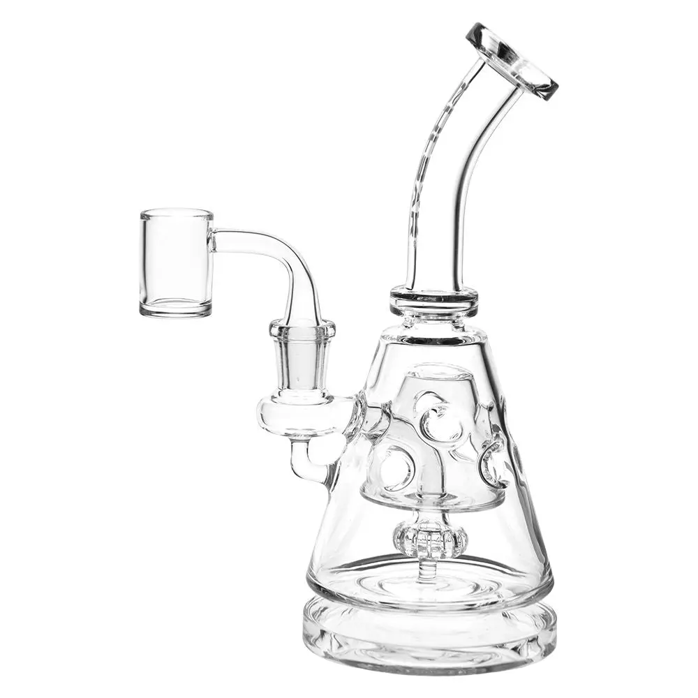 Pulsar Bent Neck Pyramid Glass Dab Rig - 8" / 14Mm F 1