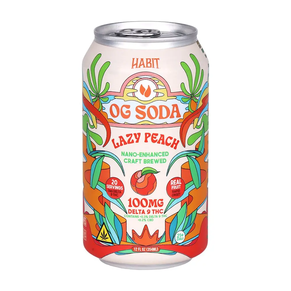Habit D9 Thc Og Soda | 12Oz | 100Mg | 6Ct Pack 2