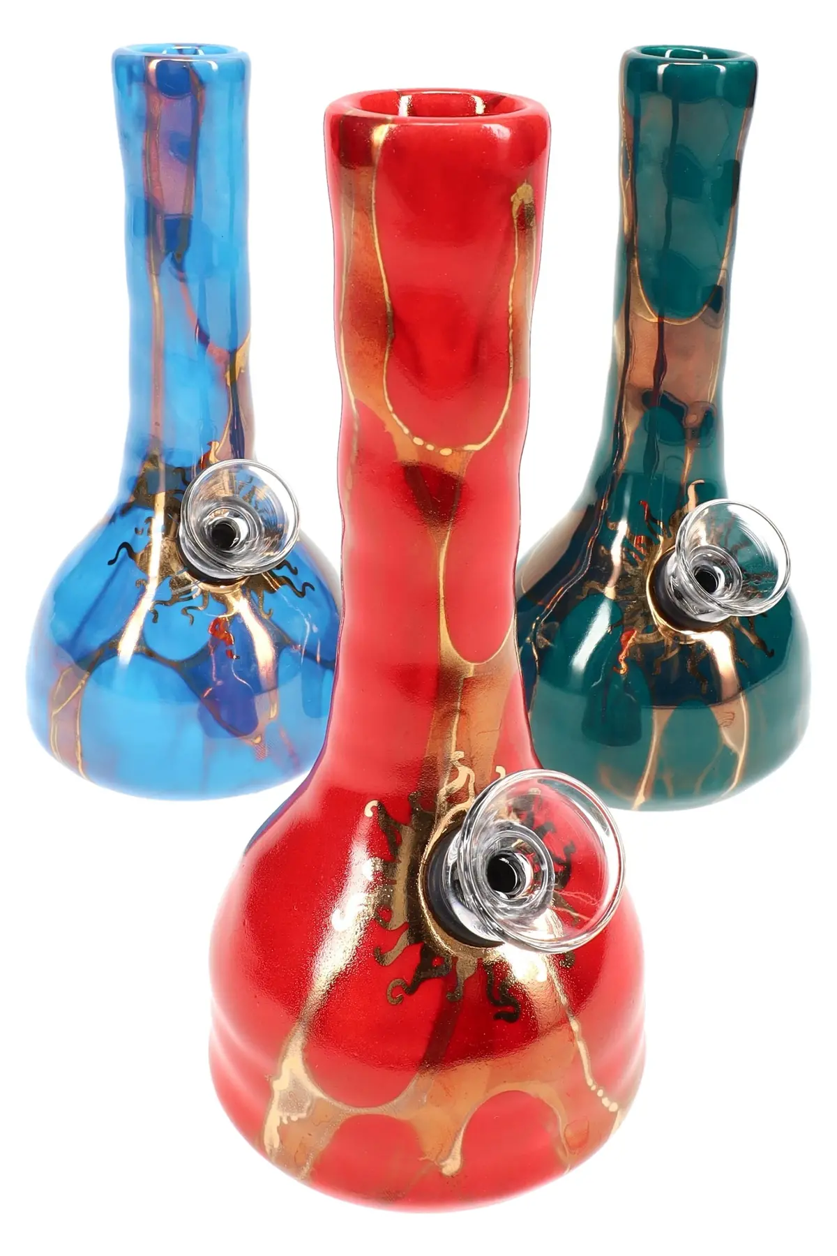 Ancient Creations Ceramics Mini Ceramic Water Pipe – 5″ – Us-Made 1