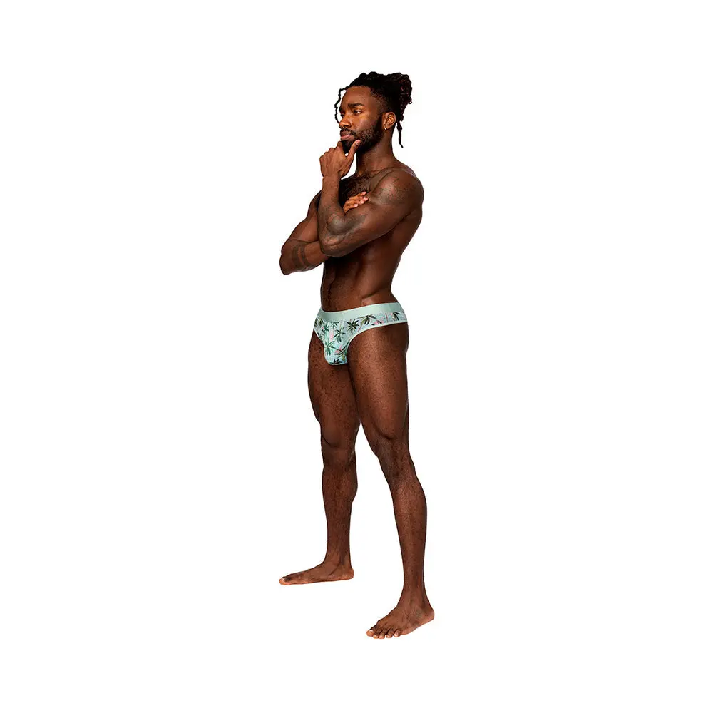Male Power Sheer Prints Sheer Thong Flamingo L/Xl 1