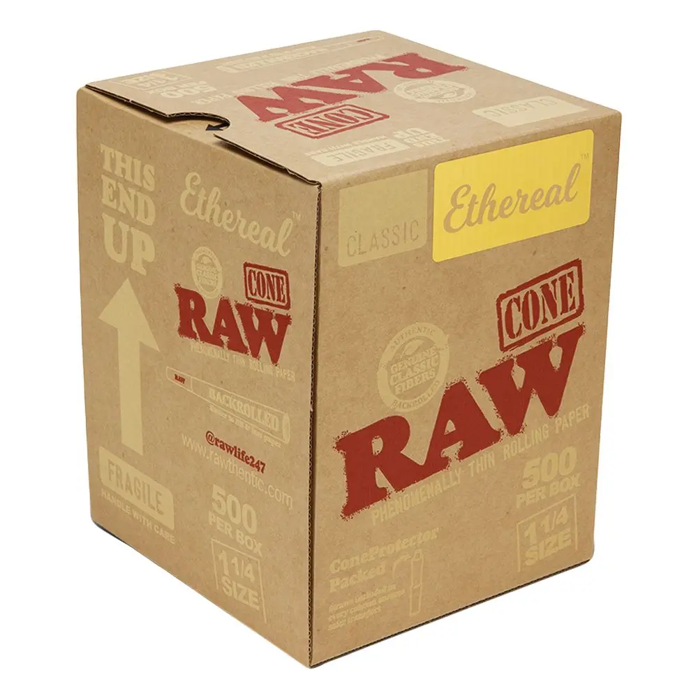 500Pc Box - Raw Ethereal Cones - 1 1/4 1