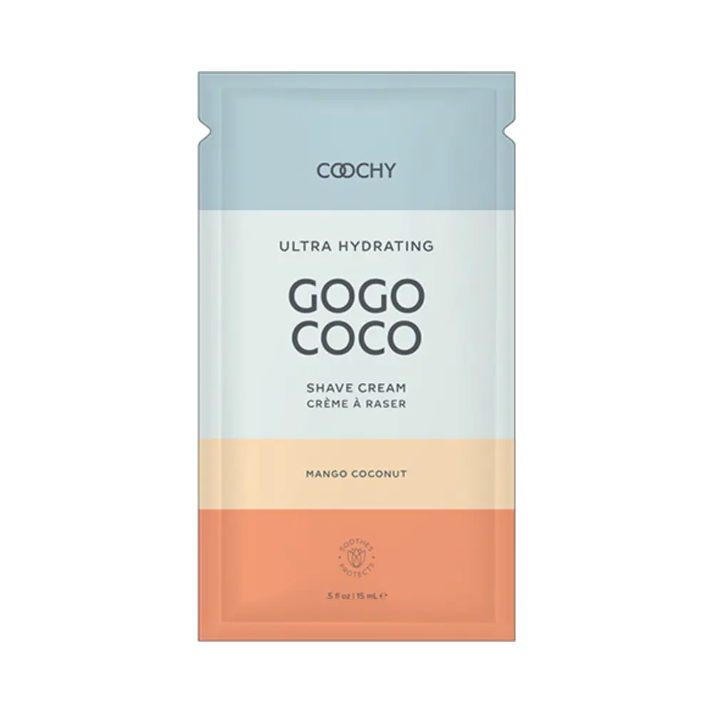 Coochy Ultra Hydrating Shave Cream Mango Coconut .35 Fl Oz./10 Ml Foil 24-Piece Bulk Bag 1
