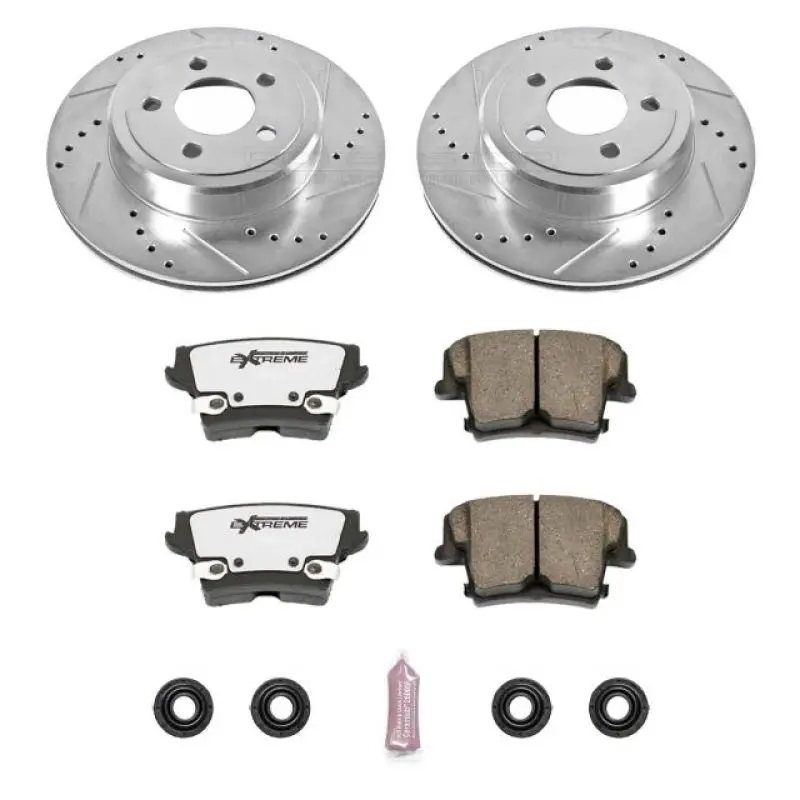 Power Stop 05-19 Chrysler 300 Rear Z26 Street Warrior Brake Kit 1
