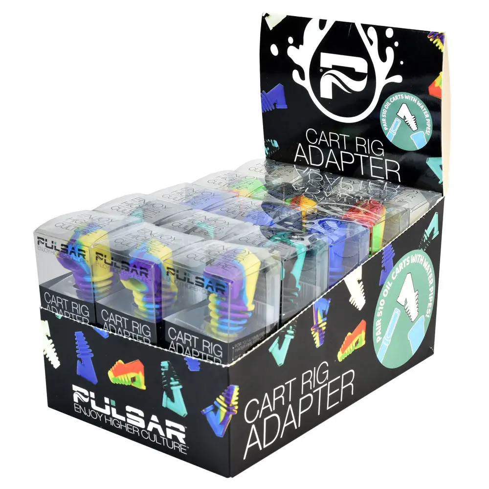 Pulsar Silicone Cart Rig Adapter - Assorted - 30Pc Display 1