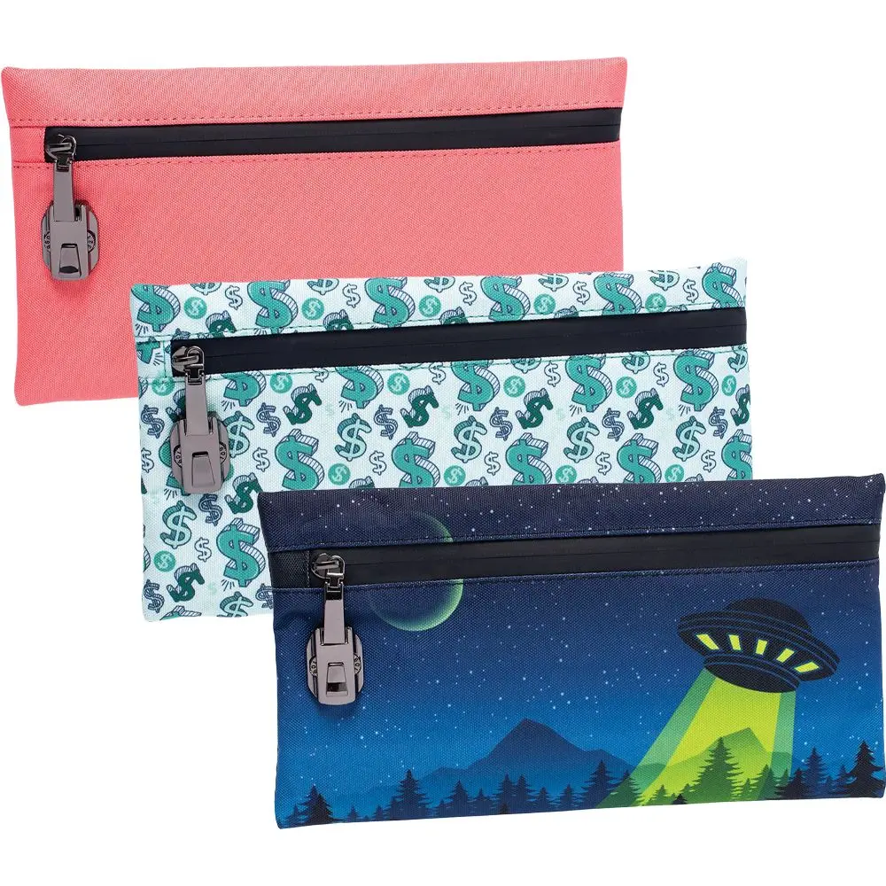 Smell Proof Zippered Fabric Pouch | 11" X 6" 1