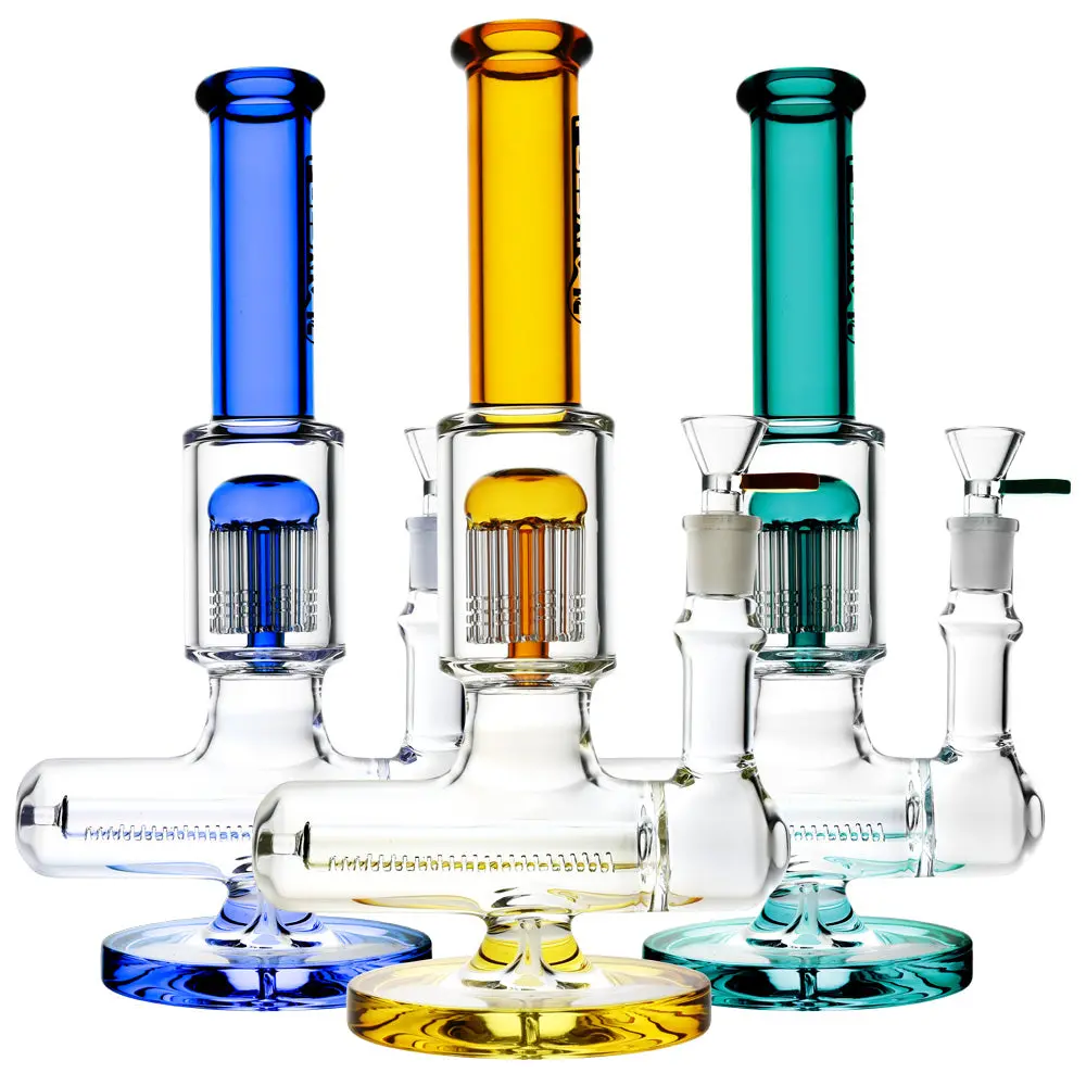Pulsar Jellyfish Inline Perc Water Pipe- 11"/14Mm F/Colors Vary 1