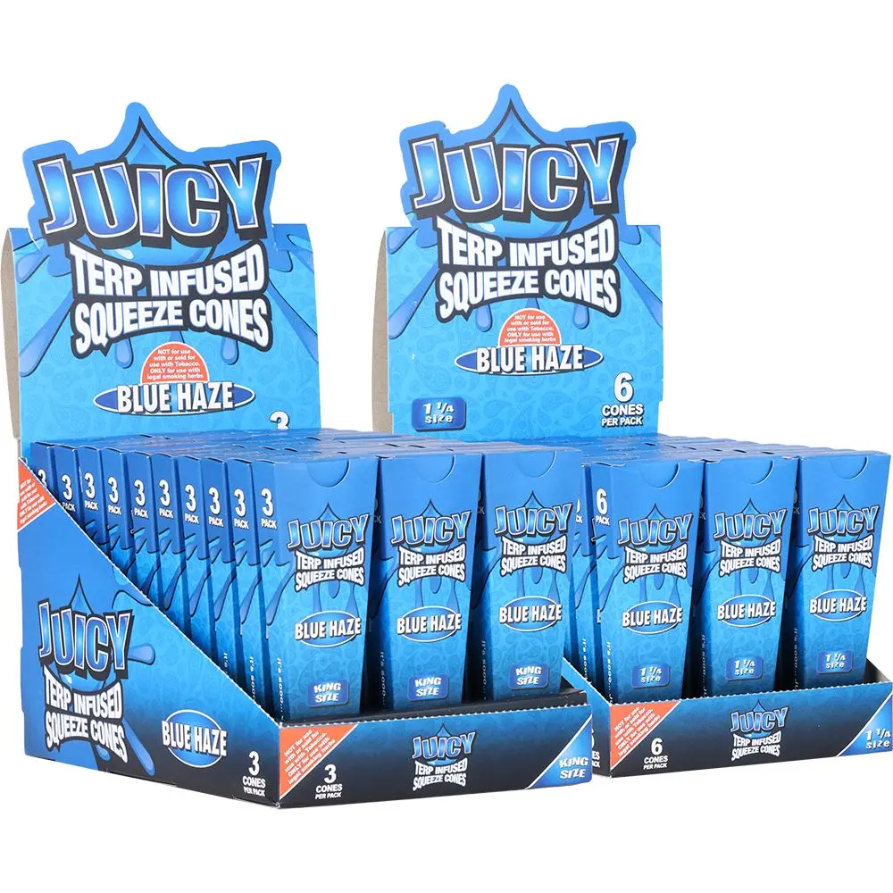 Juicy Terp Infused Squeeze Pre-Rolled Cones | Blue Haze | 30Pk Display 1