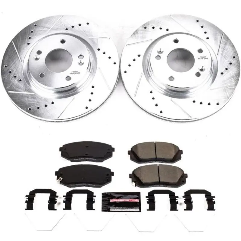 Power Stop 18-19 Hyundai Kona Front Z23 Evolution Sport Brake Kit 1