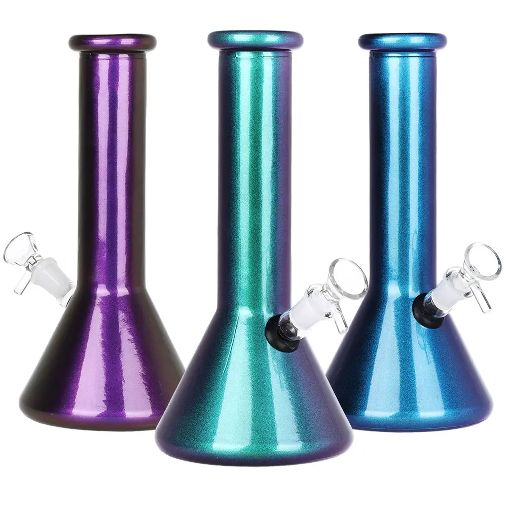 Seshgear Boxed Sparkle And Shine Beaker Glass Water Pipe - 10" / 14Mm F / Colors Vary 1