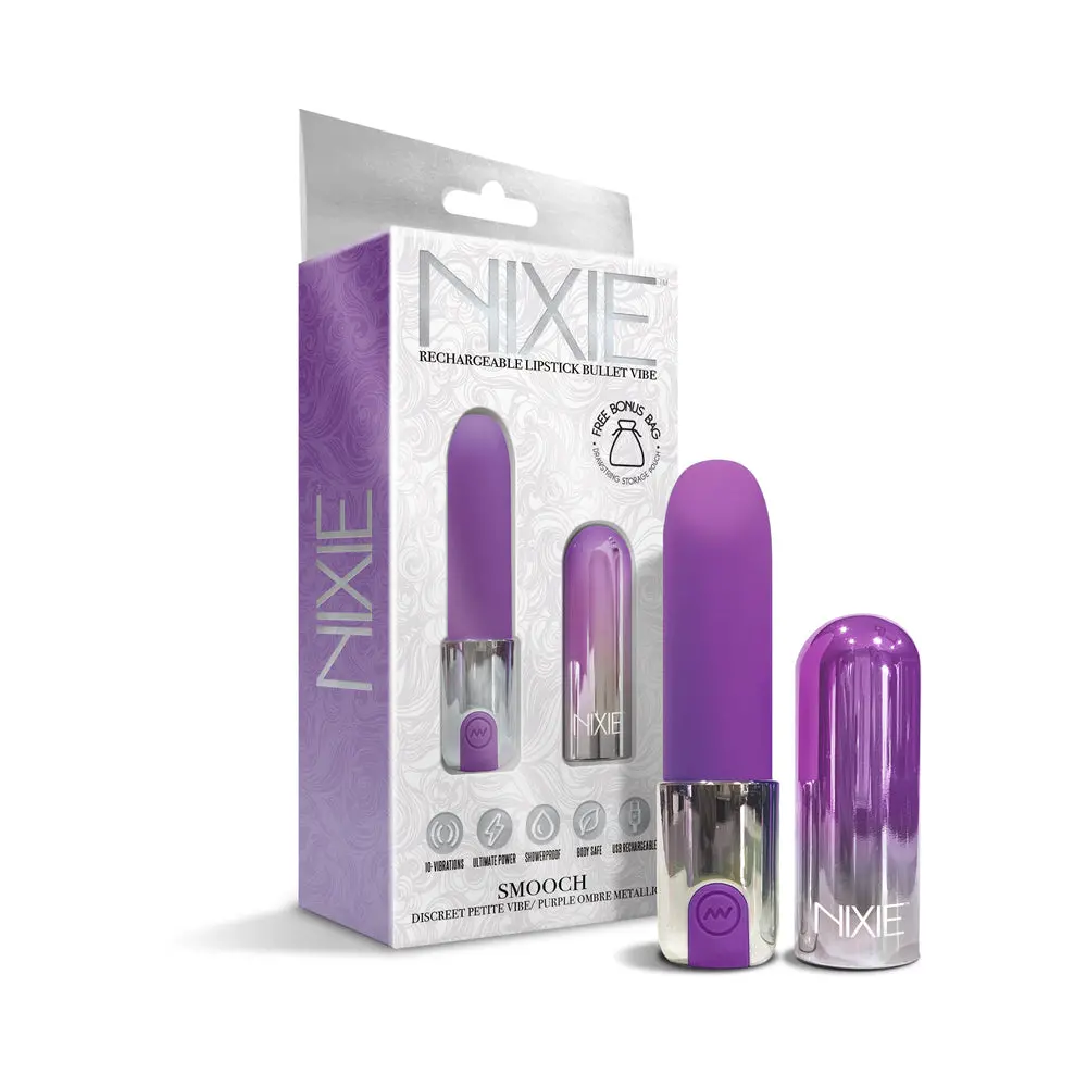 Nixie Smooch Rechargeable Lipstick Vibrator Purple Ombre 1