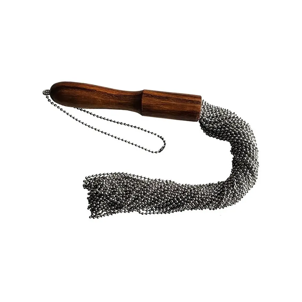 Rouge Beaded Metal Flogger Silver 1