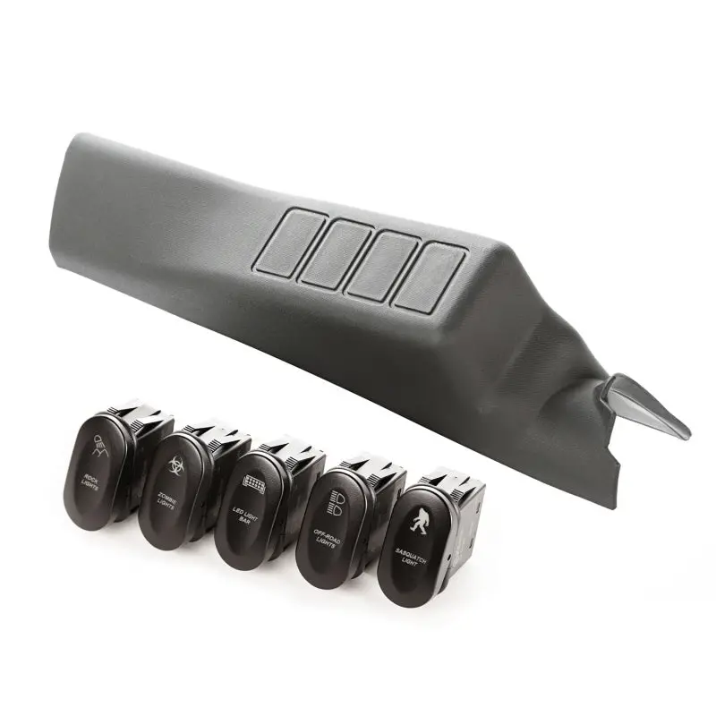 Rugged Ridge Etched A-Pillar 4 Switch Pod Kit Lhd 11-18 Jk 1