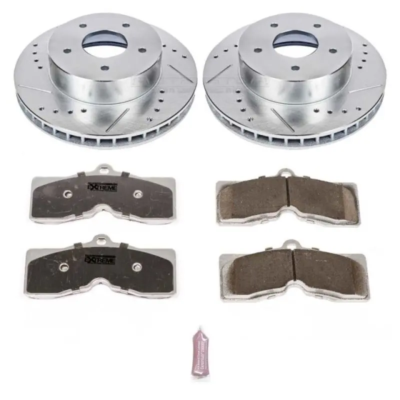 Power Stop 63-82 Chevrolet Corvette Front Z26 Street Warrior Brake Kit 1