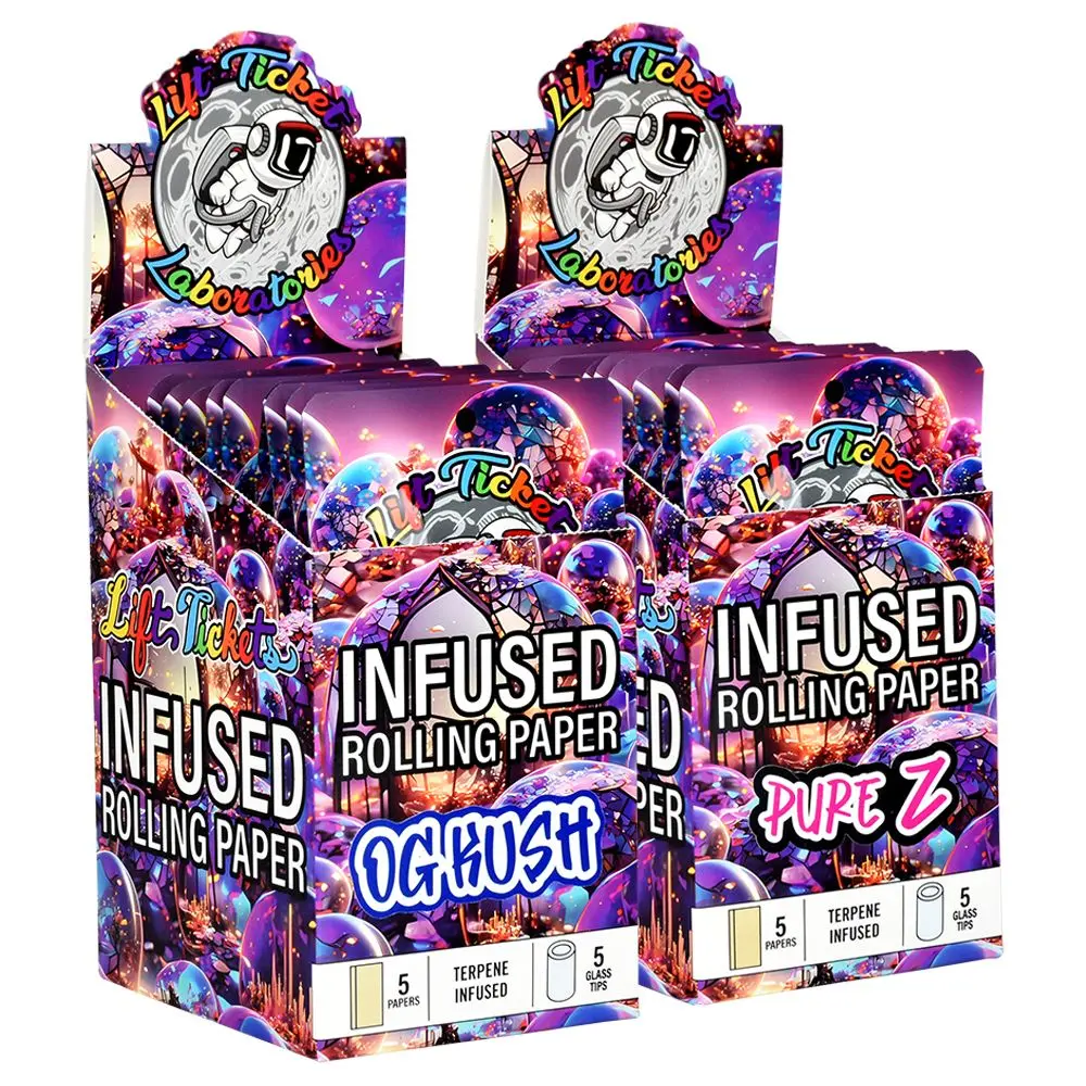 Lift Ticket Terpene Infused Papers + Glass Tip | 5Pc | 10Pk 1
