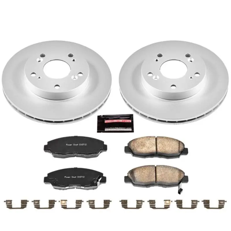 Power Stop 06-11 Honda Civic Front Z17 Evolution Geomet Coated Brake Kit 1