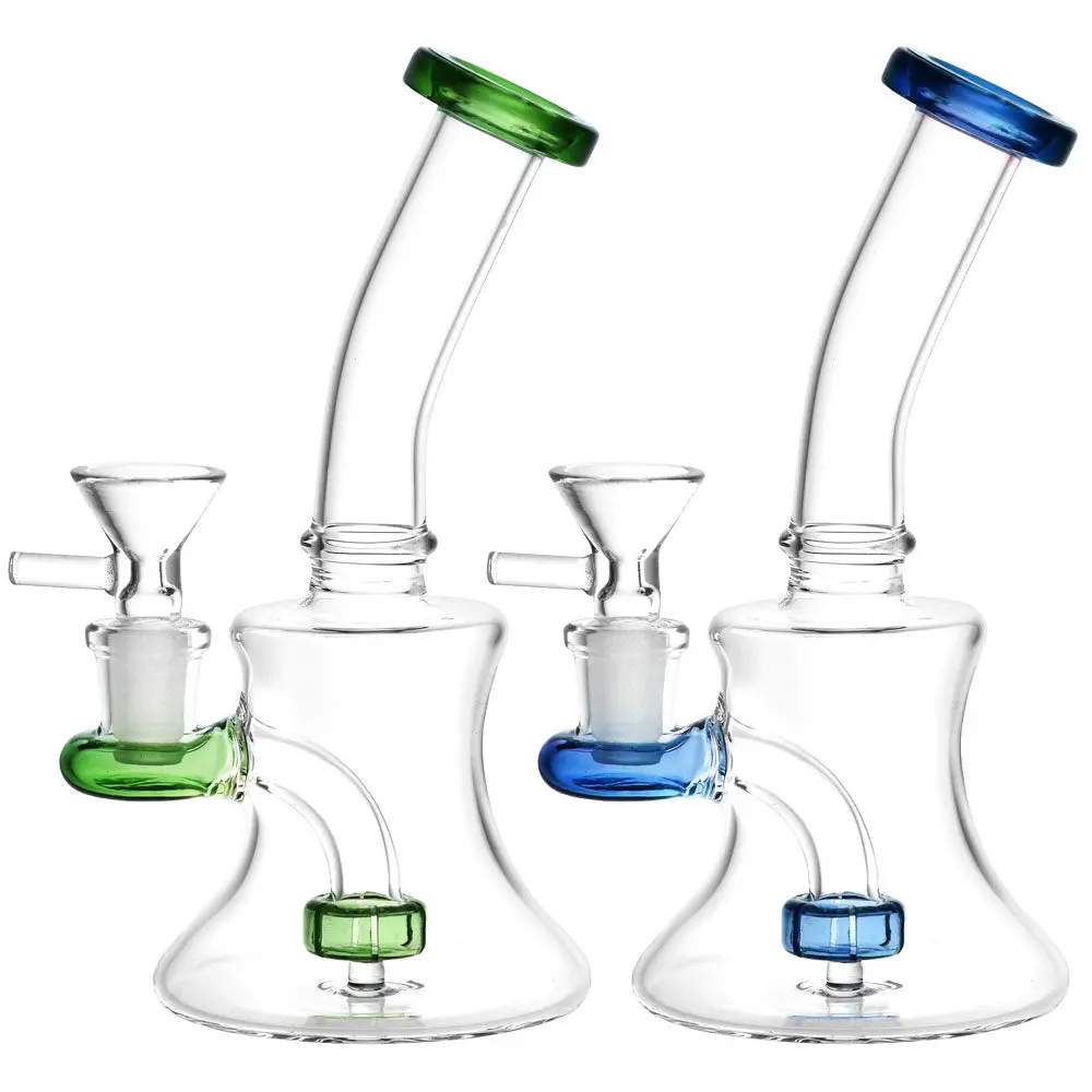 Mini Bell Glass Water Pipe - 6.5" / 14Mm F / Colors Vary 1