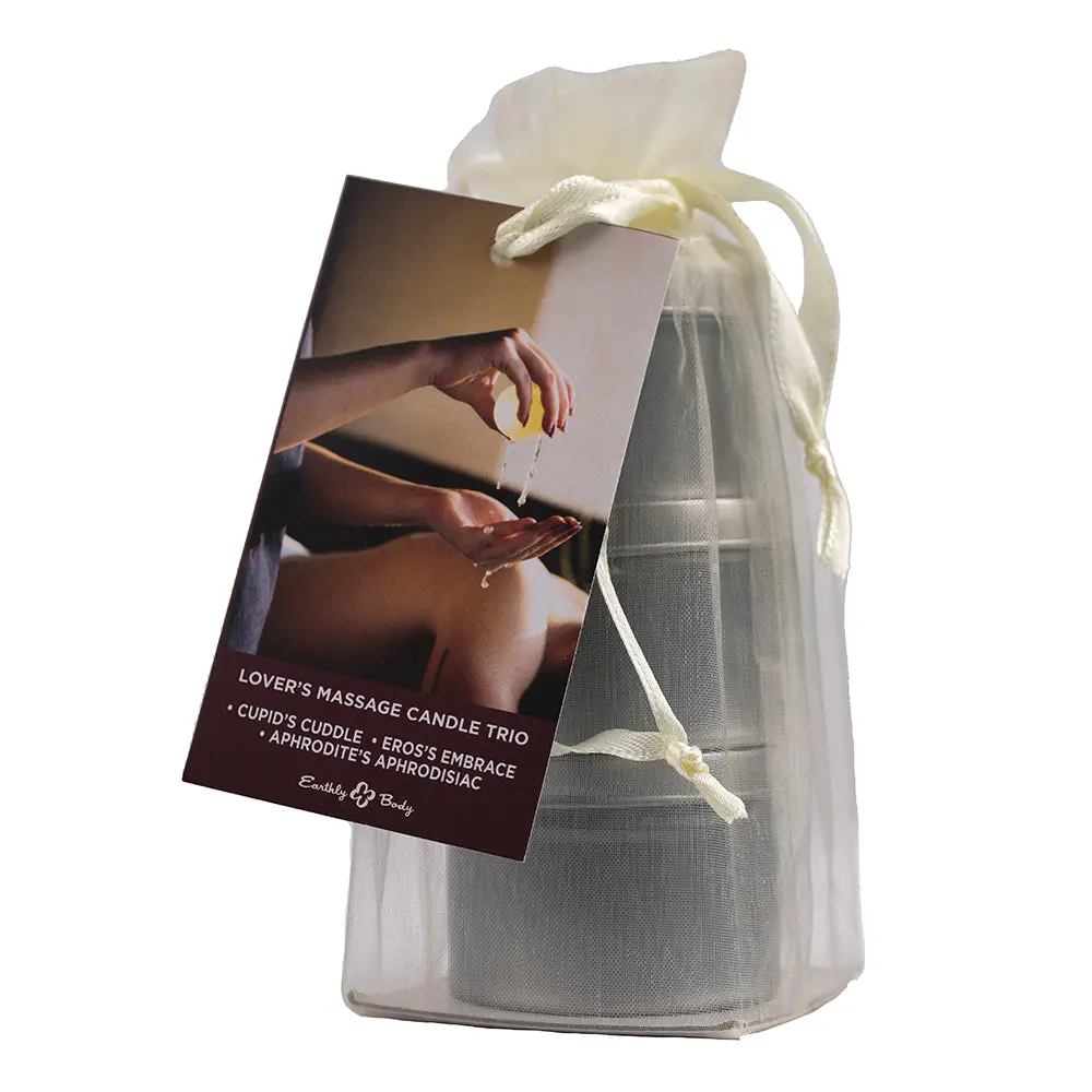 Earthly Body Hemp Seed Valentines Day Candle Trio 1.75 Oz. 1