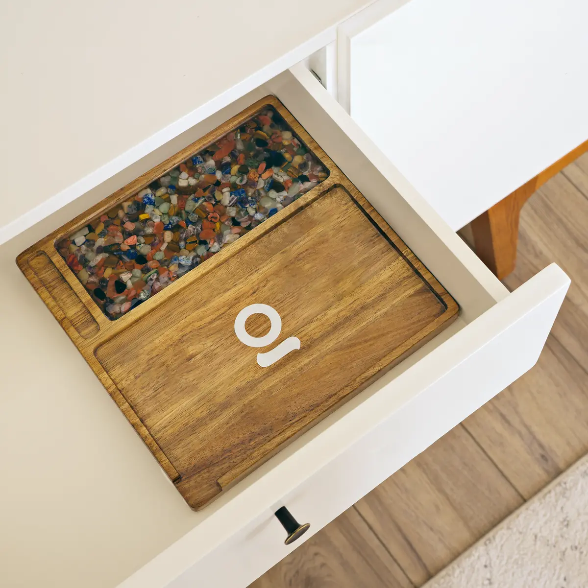 Ongrok Premium Natural Acacia Wood Tray | 9.5" X 9.5" 1