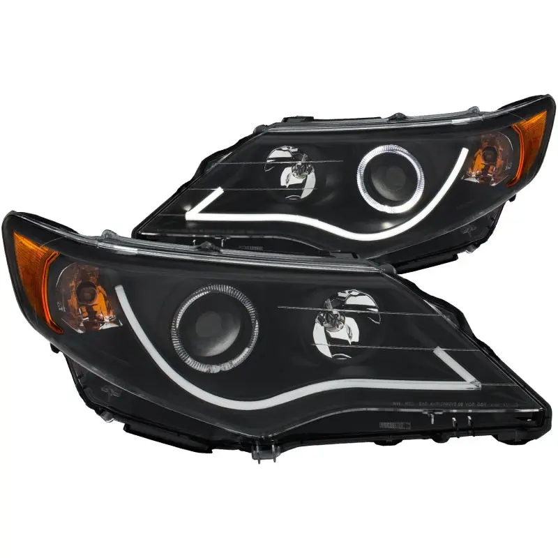 Anzo 2012-2013 Toyota Camry Projector Headlights W/ Halo Black 1