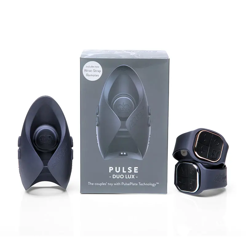 Hot Octopuss Pulse Duo Lux Rechargeable Remote-Controlled Vibrating Stroker 2-Pack Grey 1