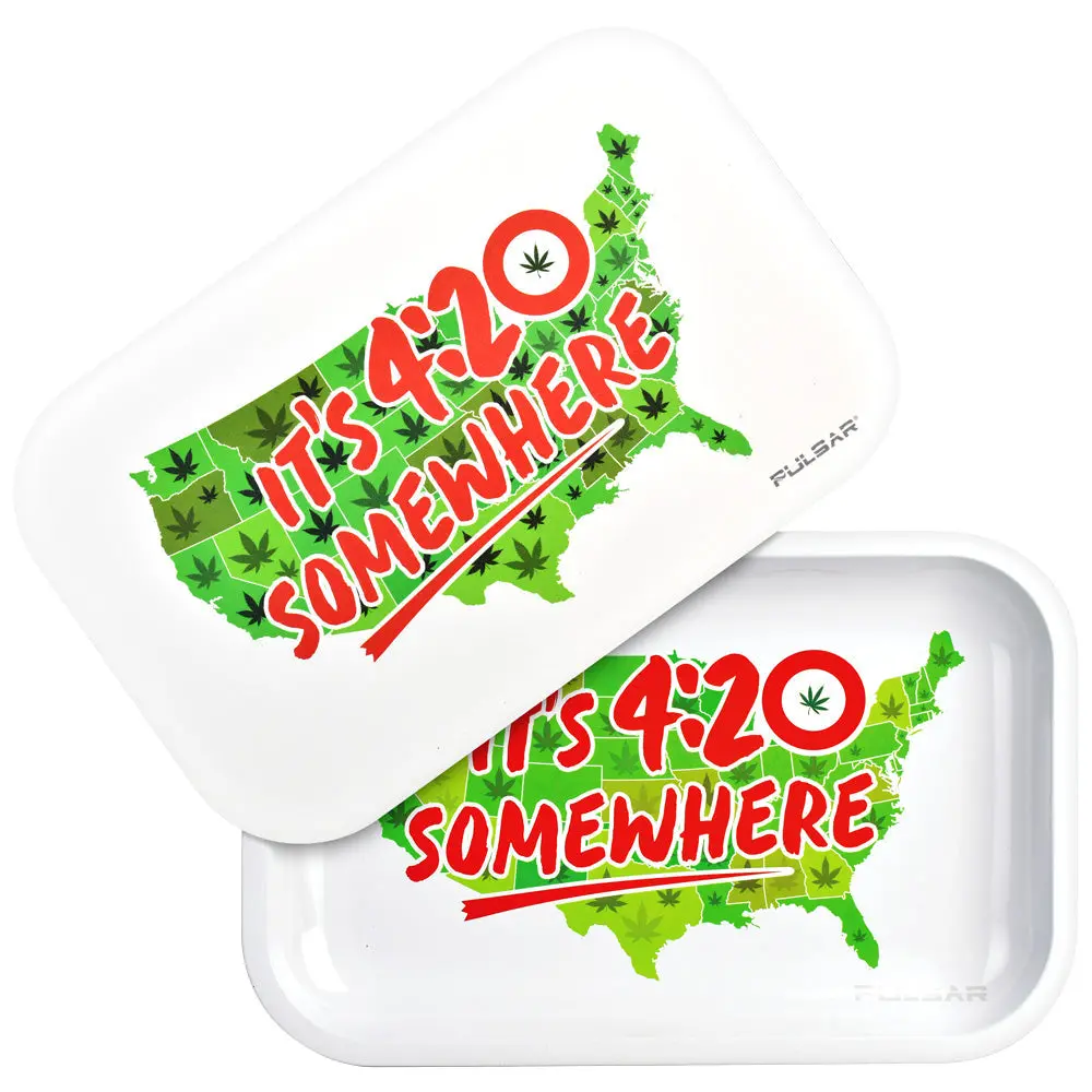 Pulsar Metal Rolling Tray W/ Lid | 420 Somewhere 1