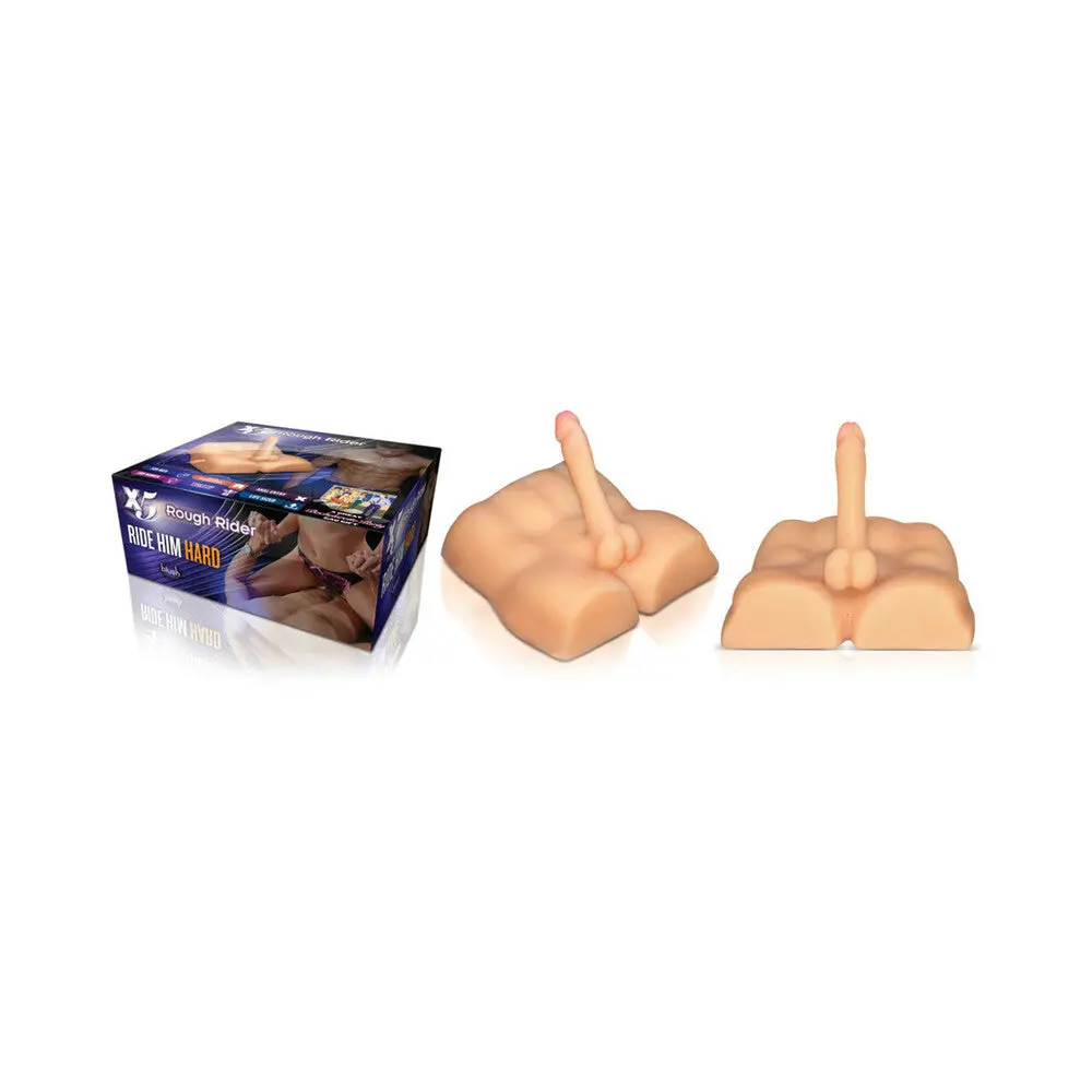 X5 Men Rough Rider Pleasure Doll Anal Masturbator With 7.5 In. Dildo Beige 1