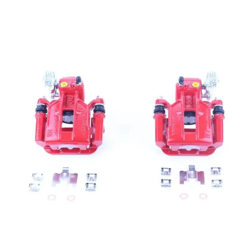 Power Stop 94-01 Ford Mustang Rear Red Calipers W/Brackets - Pair 1